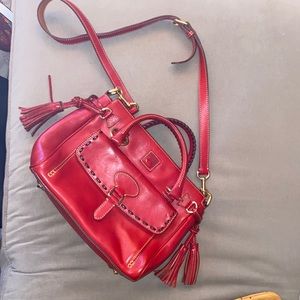 Dooney & Bourke Red Florentine Crossbody Satchel